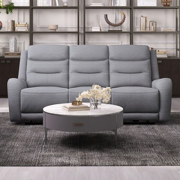 Matthias Gray Manual Sofa CM9987GY-SF-M Transitional Style by Furniture of America 5
