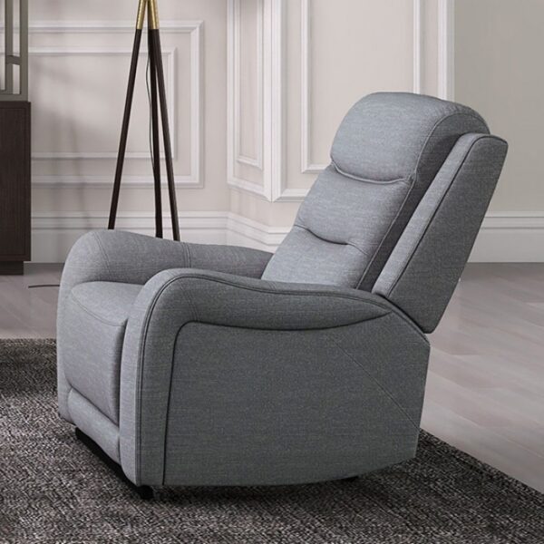 Matthias Gray Manual Recliner CM9987GY-CH-M Transitional Style by Furniture of America 5
