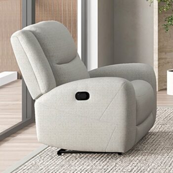 Giraldus Beige Manual Recliner – Relaxation with Transitional Elegance