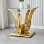 ET033 Glass Table Top Square End Table by Artisan Furniture End Tables Mobilia Cleopatra 18 ET033 Glass Table Top Square End Table by Artisan Furniture 18