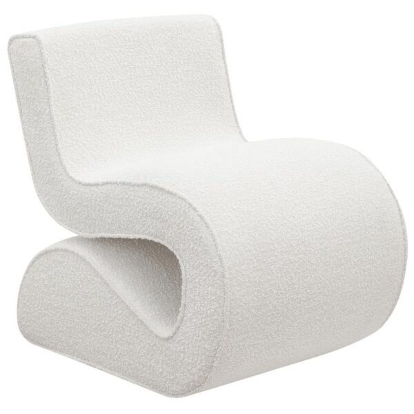 Ronea Bouclé Upholstered Armless Curved Accent Chair by Coaster Furniture 10