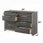 Jehoram Dresser in Gray Finish BD02725 By ACME Luxury Bedroom Dressers & Mirrors Mobilia Cleopatra 13 Jehoram Dresser in Gray Finish BD02725 By ACME 13