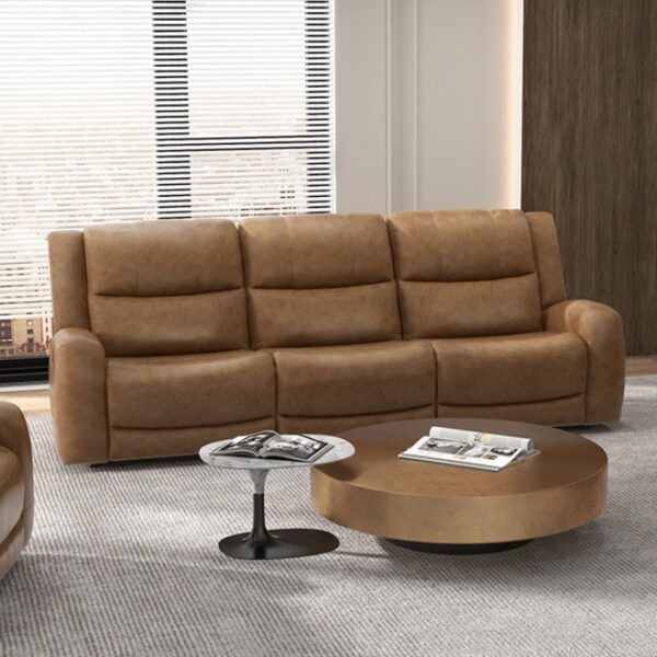 Leolinus Brown Manual Recliner Sofa  CM9989BR-SF-M by Furniture of America 5