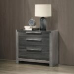 Jehoram Nightstand in Gray Finish BD02723 By ACME Luxury Bedroom Nightstands Mobilia Cleopatra 9 Jehoram Nightstand in Gray Finish BD02723 By ACME 9