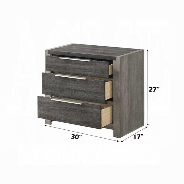 Jehoram Nightstand in Gray Finish BD02723 By ACME 7