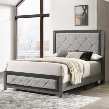 Jehoram Bed in Gray Linen By ACME