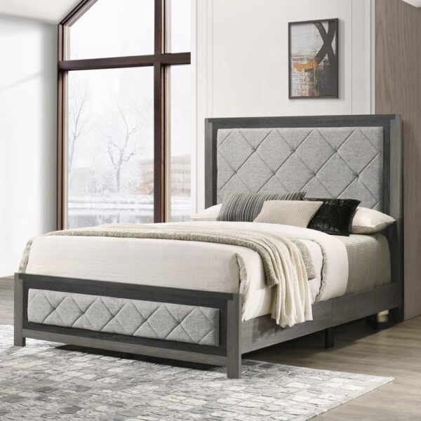 Jehoram Bed in Gray Linen By ACME 6