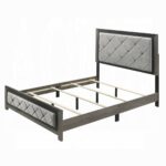 Jehoram Bed in Gray Linen By ACME Luxury Beds Mobilia Cleopatra 10 Jehoram Bed in Gray Linen By ACME 10