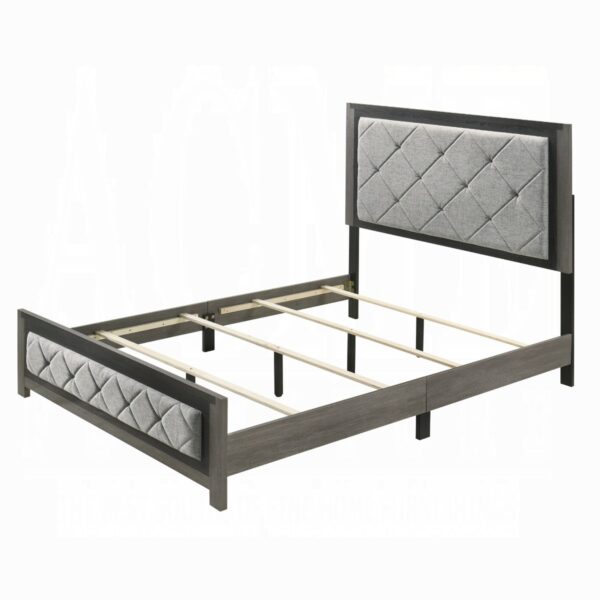 Jehoram Bed in Gray Linen By ACME 7