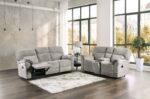 Josias Loveseat CM9908DV-LV-PK Transitional Light Gray Reclining by Furniture of America 16