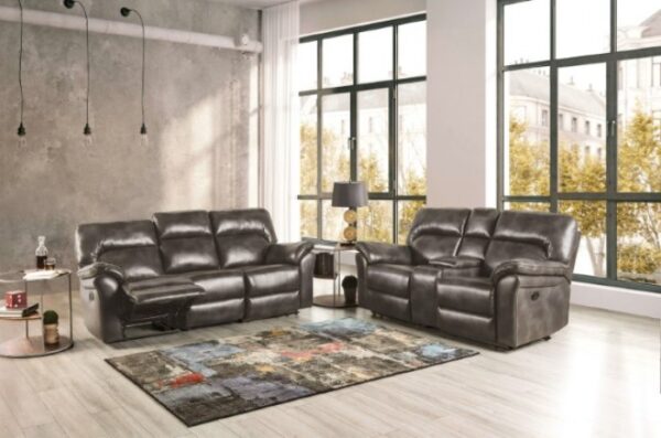 Josias Sofa CM9908DG-SF-PK Transitional Dark Gray Reclining by Furniture of America 14