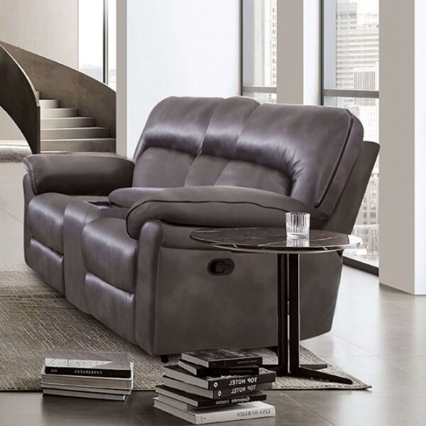 Josias Loveseat CM9908DG-LV-PK Transitional Dark Gray Reclining  by Furniture of America 9