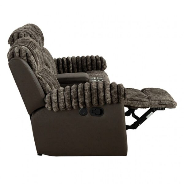 Dionysus Manual Reclining Loveseat FM64003BR-LV-M Transitional Brown  by Furniture of America 11