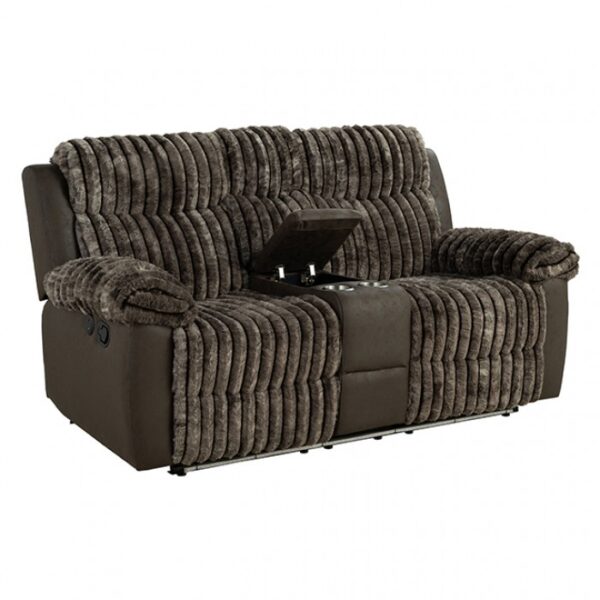 Dionysus Manual Reclining Loveseat FM64003BR-LV-M Transitional Brown  by Furniture of America 13