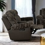 Dionysus Manual Reclining Loveseat FM64003BR-LV-M Transitional Brown  by Furniture of America 15