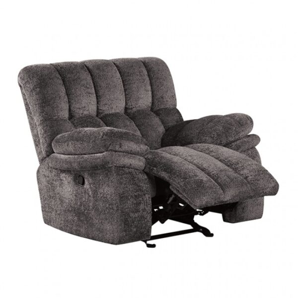 Hieronymus Manual Glider Recliner FM64001DG-CH-M Transitional Dark Gray by Furniture of America 5