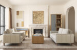 Artisan Barret Sofa in Café au Lait with Velvet & Faux Leather By Art Furniture Luxury Sofas Mobilia Cleopatra 14 Artisan Barret Sofa in Café au Lait with Velvet & Faux Leather By Art Furniture 14