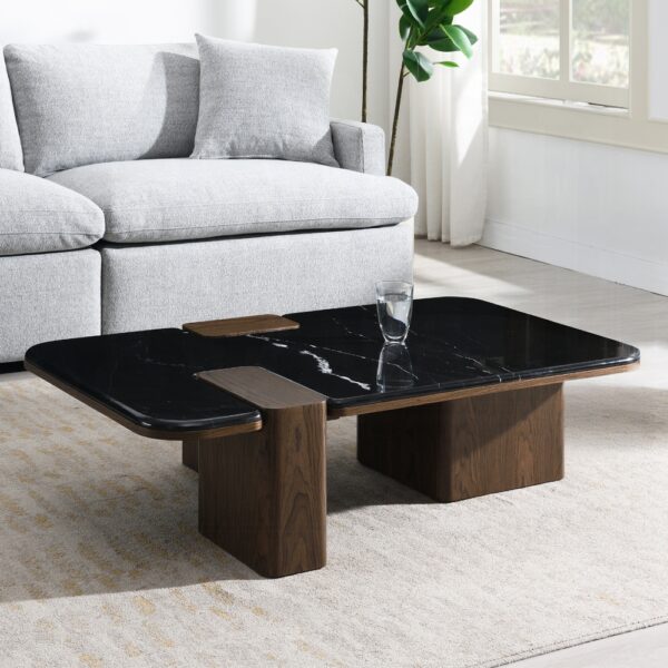Dana Coffee Table with Natural Marble LV04595 By ACME 7