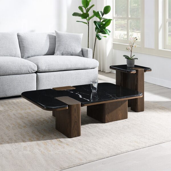 Dana Coffee Table with Natural Marble LV04595 By ACME 10