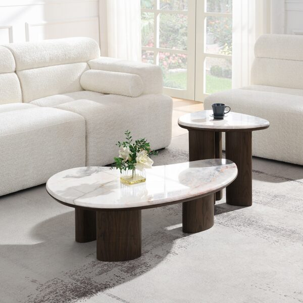 Hanale Coffee Table with Natural Marble LV04575 By ACME 10
