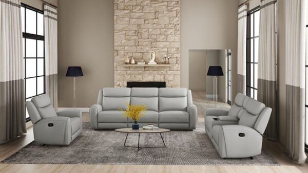 Jacobus Manual Recliner CM9986LG-CH-M Transitional Light Gray by Furniture of America 6