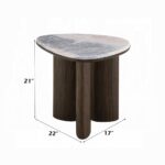 Hanale End Table with Natural Marble By ACME 10