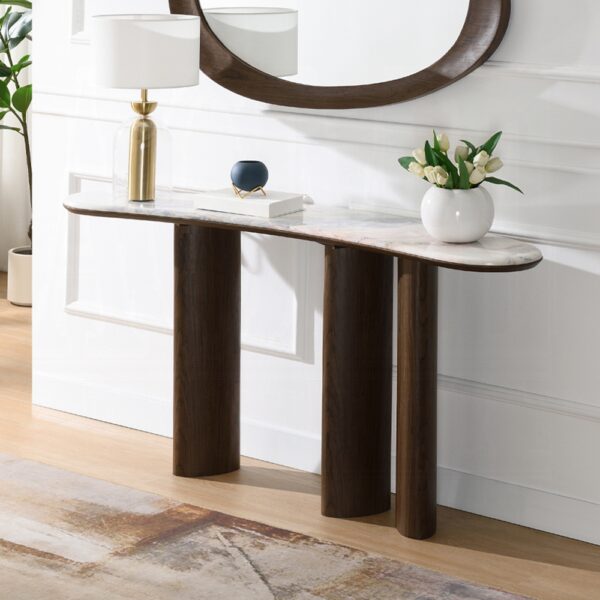Hanale Console Table with Natural Marble AC04577 By ACME 7