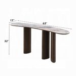 Hanale Console Table with Natural Marble AC04577 By ACME Accent Console Tables Mobilia Cleopatra 13 Hanale Console Table with Natural Marble AC04577 By ACME 13