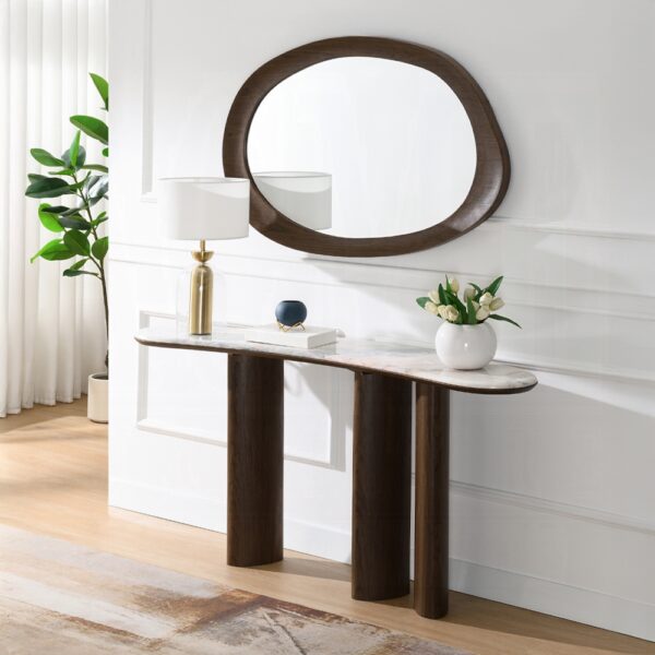 Hanale Brown Accent Mirror AC04578 By ACME 8