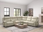 Jacobus Motion Sectional CM9986BG-M-SECT  Transitional Beige Leather by Furniture of America 8