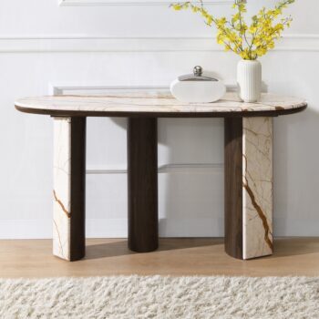 Haidar Console Table With Marble Top AC04567 By ACME