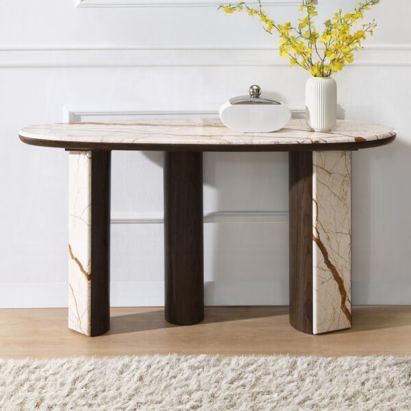 Haidar Console Table With Marble Top AC04567 By ACME 7