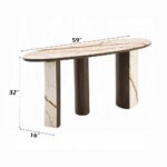 Haidar Console Table With Marble Top AC04567 By ACME 13