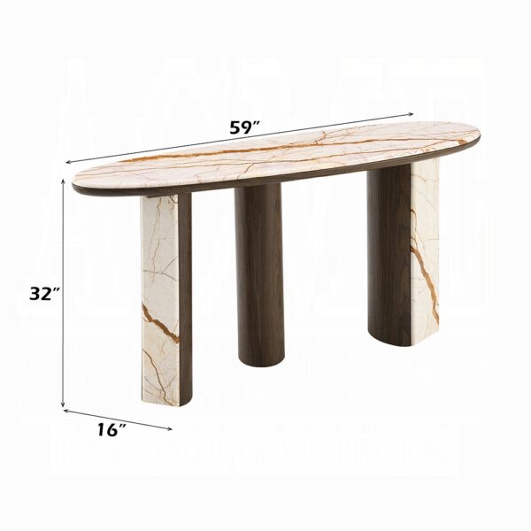 Haidar Console Table With Marble Top AC04567 By ACME 9