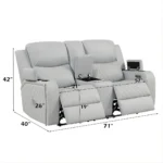 Elonzo Power Motion Loveseat with Console LV05901 By ACME - Image 3
