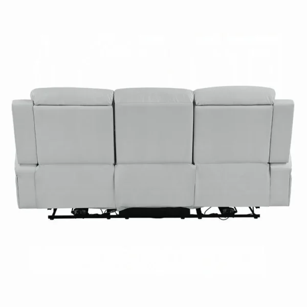 Elonzo Power Motion Sofa in Light Gray Leather LV05900 By ACME - Image 4