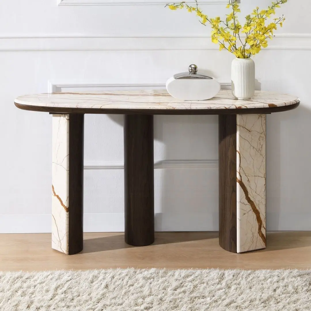Haidar Console Table With Marble Top Ac04567 By Acme | Mobilia Cleopatra 3 Haidar Console Table With Marble Top AC04567 By ACME - Image 1
