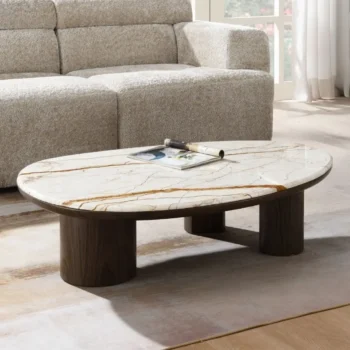 Haidar Coffee Table with Natural Marble LV04565 By ACME