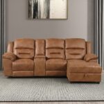 Septimus Sectional TM6028BR-SECT Contemporary Saddle Brown by Furniture of America 24