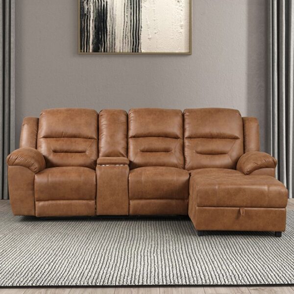 Septimus Sectional TM6028BR-SECT Contemporary Saddle Brown by Furniture of America 16
