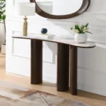 Hanale Console Table with Natural Marble AC04577 By ACME