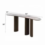 Hanale Console Table with Natural Marble AC04577 By ACME - Image 2