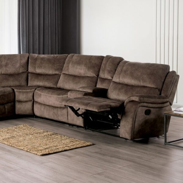 Jerominus Sectional CM9912DB-SECT Transitional Dark Brown Comfort by Furniture of America 9