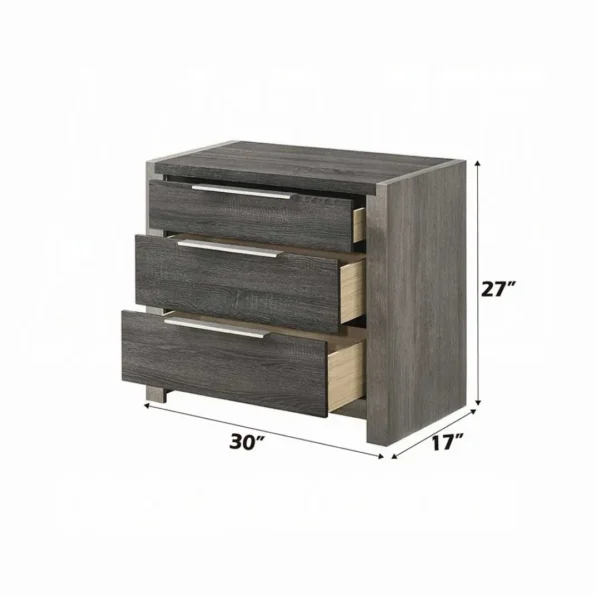 Jehoram Nightstand in Gray Finish BD02723 By ACME - Image 2