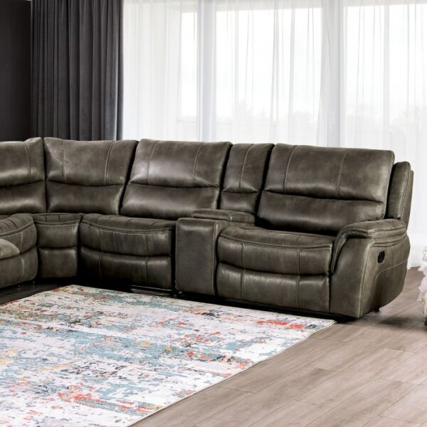 Jerominus Sectional CM9912DG-SECT Transitional Elegance Meets Modern by Furniture of America 9