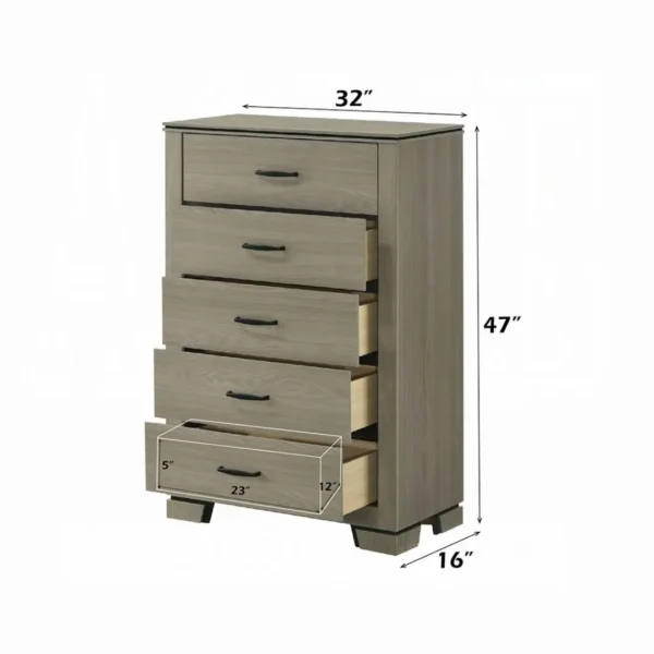 Joanna Weathered Gray Chest BD05146 By ACME - Image 3