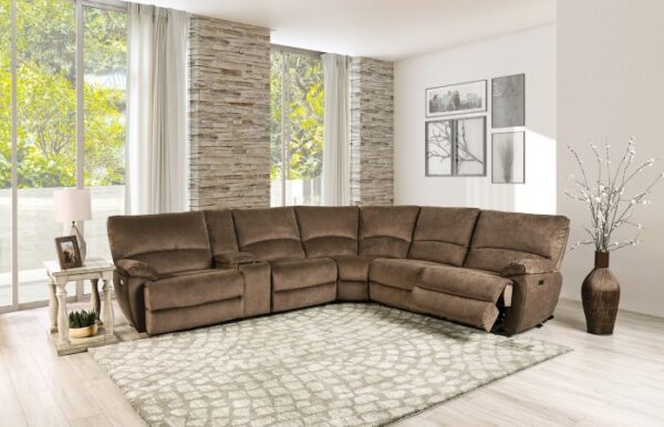 Cerelia Power Sectional CM9909BR-SECT-PM Transitional Comfort by Furniture of America 16