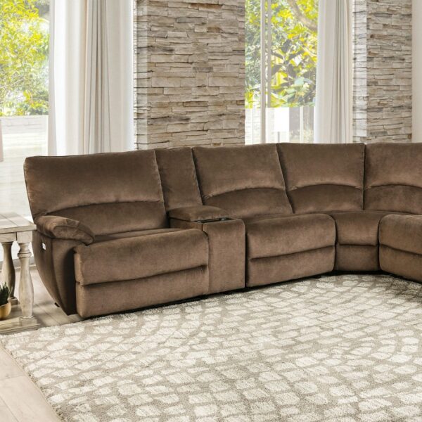 Cerelia Power Sectional CM9909BR-SECT-PM Transitional Comfort by Furniture of America 10