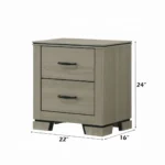Joanna Weathered Gray Nightstand with Drawers BD05143 By ACME - Image 3