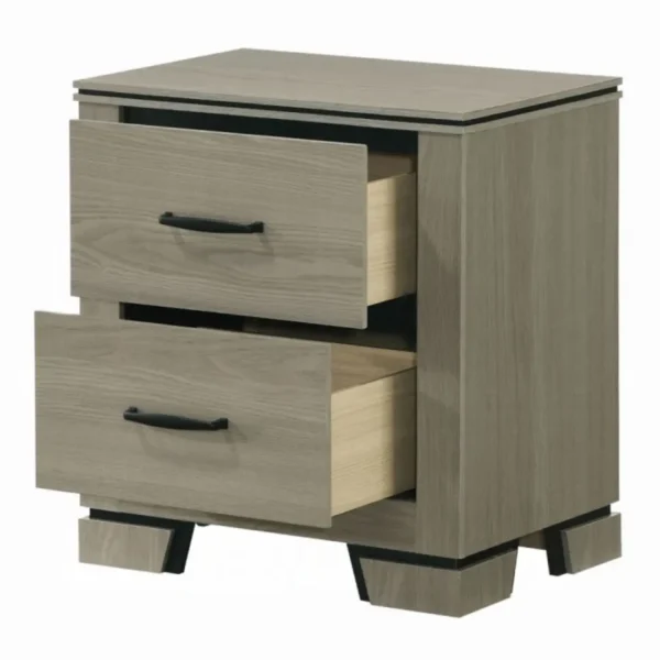Joanna Weathered Gray Nightstand with Drawers BD05143 By ACME - Image 4